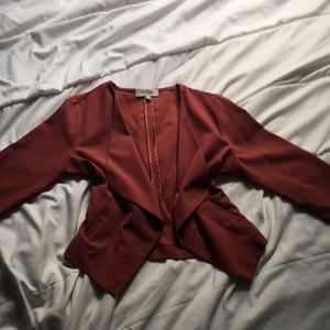 Burnt orange cropped blazer